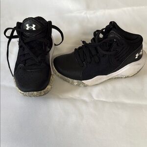 Under Armour Kids Black and White Sneakers
